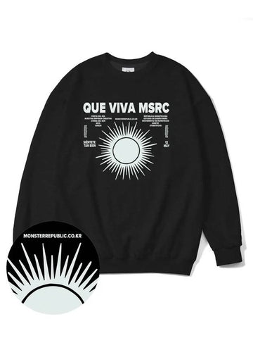 Viva MSRC White Overfit Sweatshirt Black - MONSTER REPUBLIC - BALAAN 1