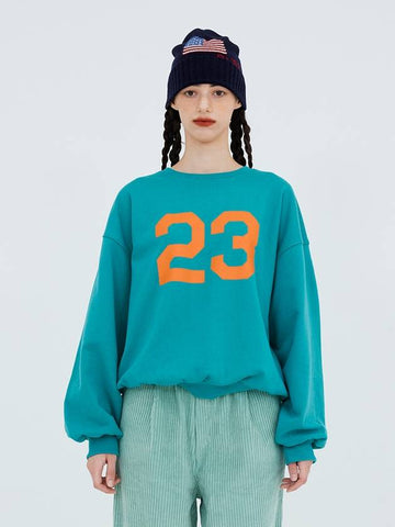 23 Print Sweatshirt Deep mint - KOOKEESEE - BALAAN 1