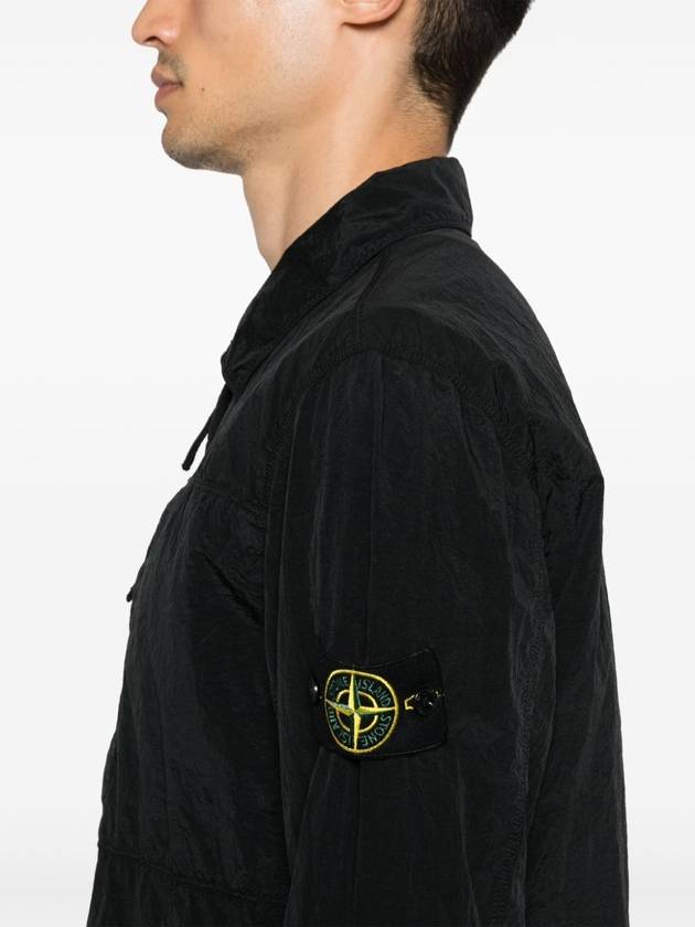 Nylon Metal Econyl Long Sleeve Shirt Black - STONE ISLAND - BALAAN 7