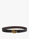 Double G Buckle Reversible Leather Belt Black - GUCCI - BALAAN 2