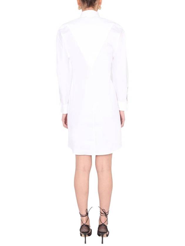 Long Sleeve Shirt Midi Dress White - BOTTEGA VENETA - BALAAN 4