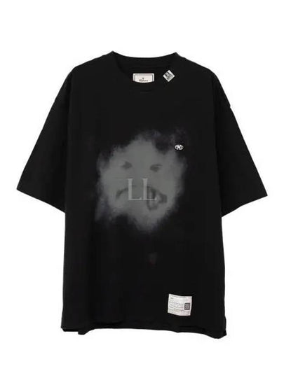 Graphic Print Crew Neck Short Sleeved T-shirt Black - MAISON MIHARA YASUHIRO - BALAAN 2