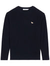 Men's Baby Fox Pullover Cotton Knit Top Navy - MAISON KITSUNE - BALAAN 3