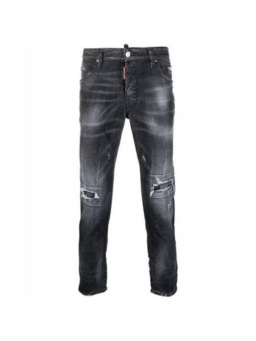 Skater Stretch Washing Jeans Black - DSQUARED2 - BALAAN 1