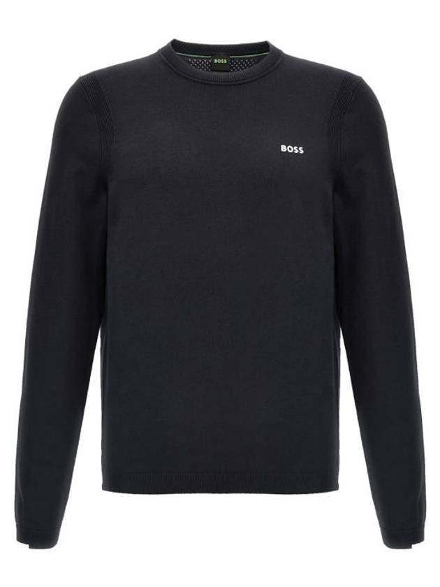 Logo Print Regular Fit Sweatshirt Navy - HUGO BOSS - BALAAN 2