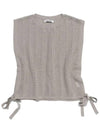 SIDE TIE KNIT VEST WARM GRAY - ASCENTCITY - BALAAN 3