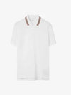 Collar Detail Polo Shirt White - BURBERRY - BALAAN 3