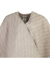 Wool Cashmere Poncho Beige - FENDI - BALAAN 5