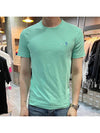 Embroidered Logo Cotton Short Sleeve T-Shirt Aqua Green - POLO RALPH LAUREN - BALAAN 3