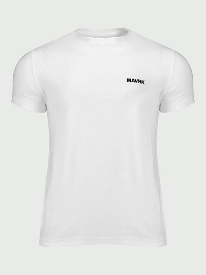 Daily Small Logo Muscle Fit Short Sleeve T-Shirt White - MAVRK - BALAAN 2