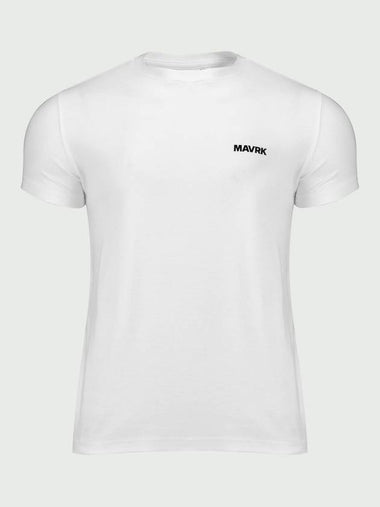 Daily Small Logo Muscle Fit Short Sleeve T-Shirt White - MAVRK - BALAAN 1