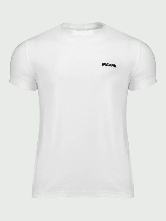 Unisex Daily Small Logo Muscle Fit T-Shirt White - MAVRK - BALAAN 2