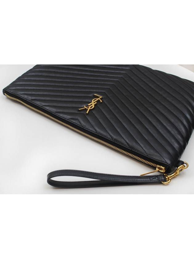 Matelasse large gold strap clutch 440222 - SAINT LAURENT - BALAAN 5