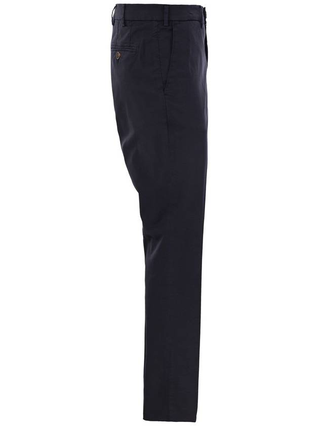 Tapered Chino Cotton Straight Pants Navy - BRUNELLO CUCINELLI - BALAAN 4