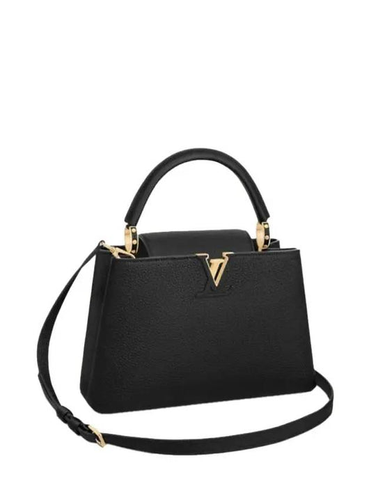 Capucine MM Taurillon Tote Bag Black - LOUIS VUITTON - BALAAN 1