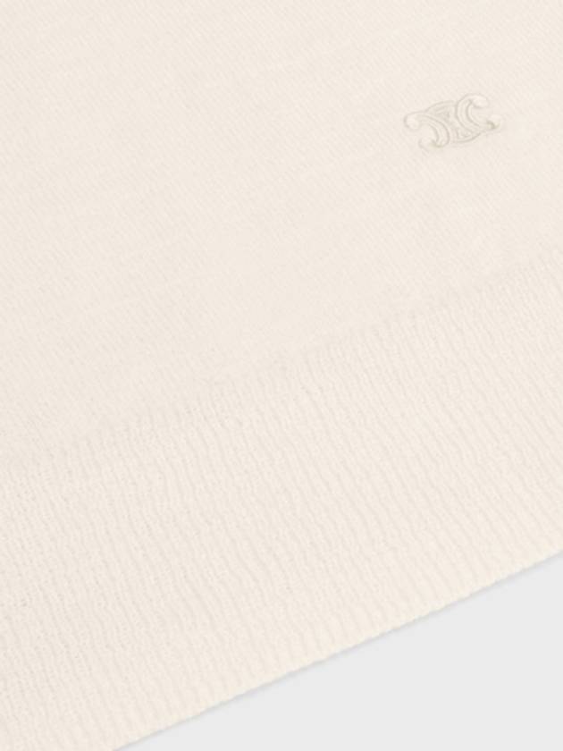 Triomphe Embroidered Turtleneck Sleeveless Off-White - CELINE - BALAAN 5