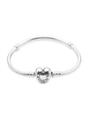 Heart Shaped Clasp Bracelet Sterling Silver - PANDORA - BALAAN.