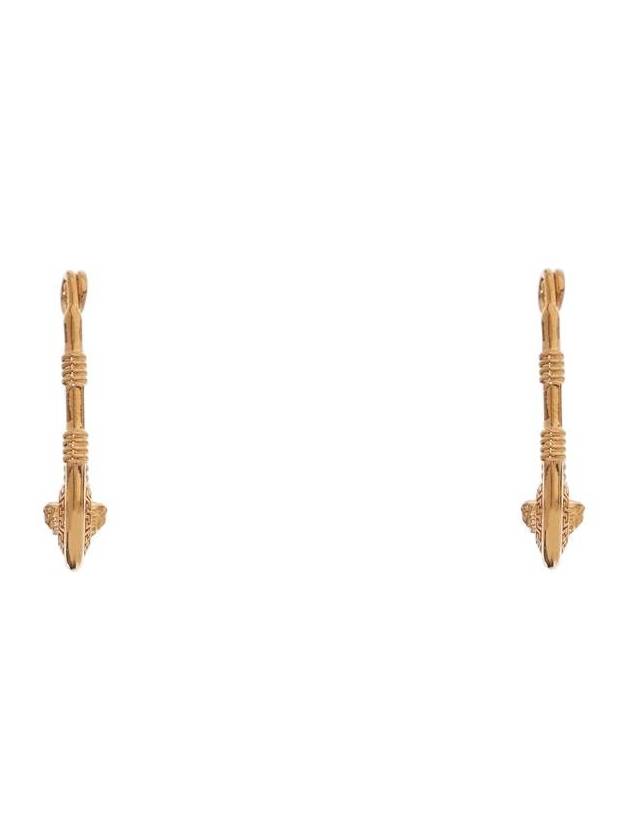 Safety Pin Earrings Gold - VERSACE - BALAAN 3