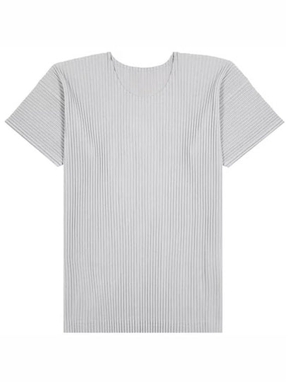 Pleated Fabric Short Sleeve T-Shirt Grey - ISSEY MIYAKE - BALAAN 2