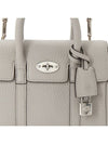 Bayswater Mini Heavy Grain Shoulder Bag Pale Grey - MULBERRY - BALAAN 9