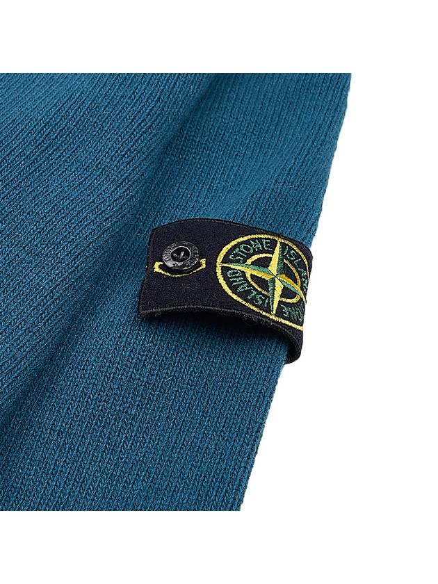 Wappen Patch Button Knit Top Petrol Green - STONE ISLAND - BALAAN 5