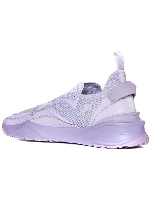 Flow Logo Low Top Sneakers Lilac - FENDI - BALAAN 4