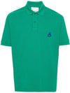 Afko Logo Cotton Polo Shirt Green - ISABEL MARANT - BALAAN 2