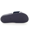 Men's Three-Stripe Tab Terry Slide Slippers Navy - THOM BROWNE - BALAAN 6