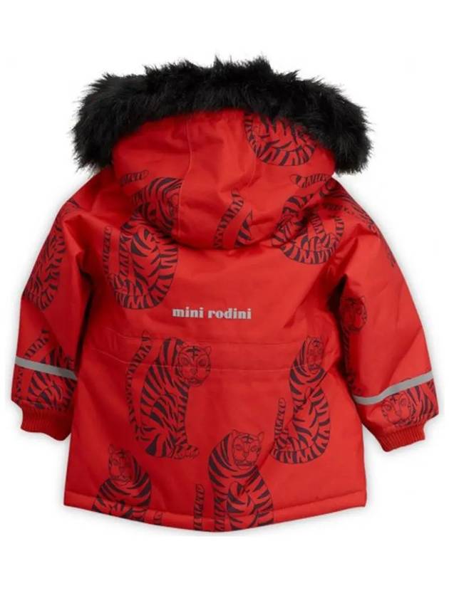 Kids Tiger Red Parka Jacket 19710116 42 - MINI RODINI - BALAAN 3