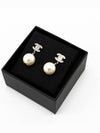 CC logo pearl drop earring earrings A36138 - CHANEL - BALAAN 1