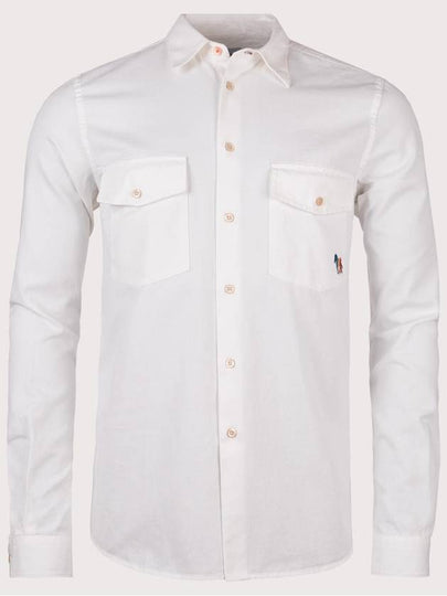 Broad Stripe Zebra Cotton Long Sleeve Shirt White - PAUL SMITH - BALAAN 2