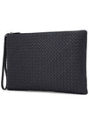 Intrecciato Strap Clutch Bag Navy - BOTTEGA VENETA - BALAAN 3