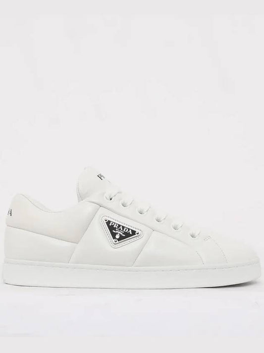 Logo Quilted Nappa Leather Low Top Sneakers White - PRADA - BALAAN 2