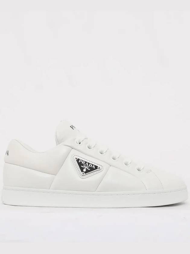 Logo Quilted Nappa Leather Low Top Sneakers White - PRADA - BALAAN 4