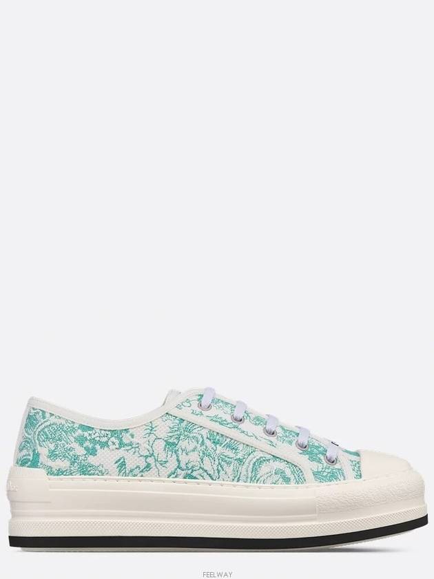 Walk NDior Toile De Jouy Sauvage Motif Platform Low Top Sneakers Aquamarina - DIOR - BALAAN 3