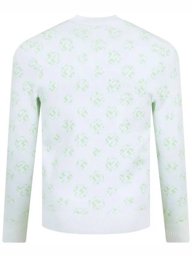 Men's Golf Gus Jacquard Crew Neck Sweatshirt White - J.LINDEBERG - BALAAN 4