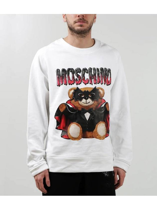 Men's Teddy Bear Batman Print Sweatshirt White V171902271001 - MOSCHINO - BALAAN 2