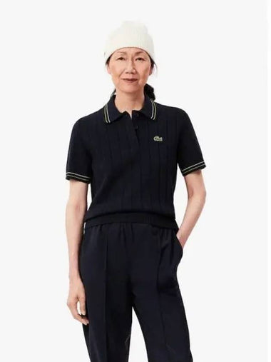 Women s Color Tipping Short Sleeve Polo T shirt Sweater AF2620 54N I61 Domestic Product GQ2N24092437985 - LACOSTE - BALAAN 1