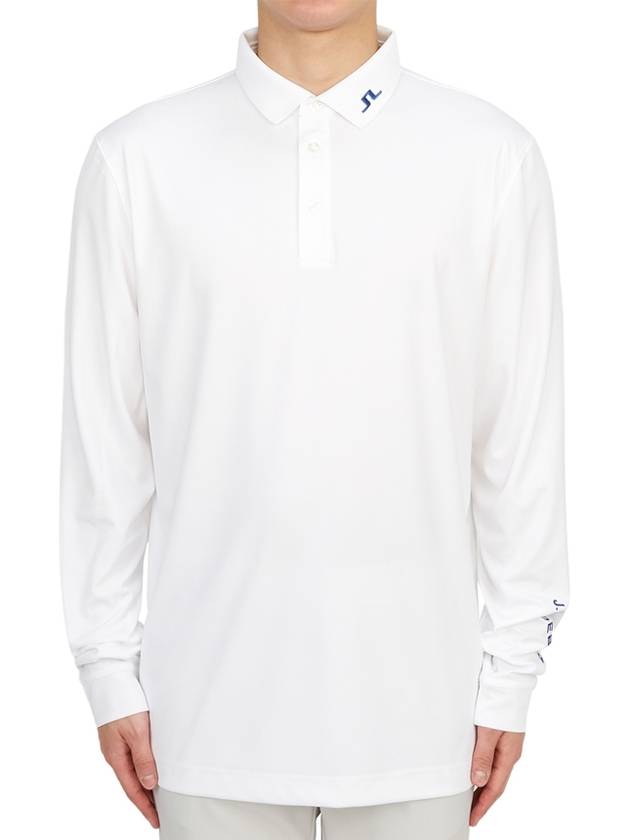 Men's Tour Tech Long Sleeve Polo Shirt White - J.LINDEBERG - BALAAN 2