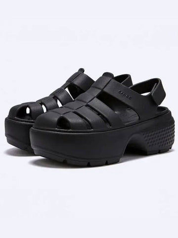 Stomp Fisherman Sandals Black 209938 001 - CROCS - BALAAN 1