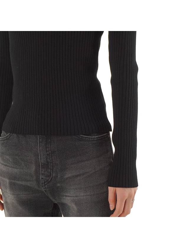 Mockneck Rib Knit Top Black - COURREGES - BALAAN 10