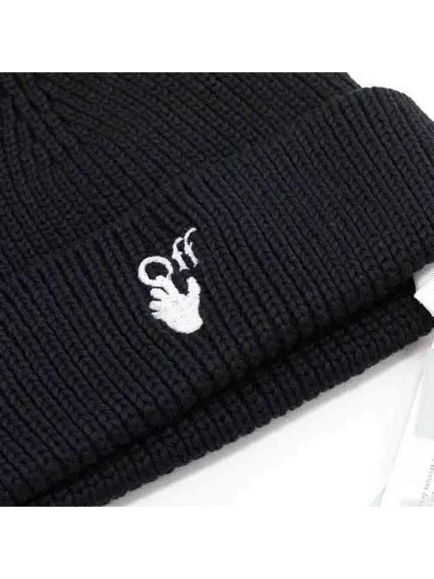 Off White Beanie Hat Black OMLC016F21KN001 - OFF WHITE - BALAAN 4