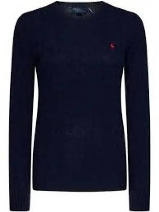 Points W slim fit cable knit sweater navy - POLO RALPH LAUREN - BALAAN 1