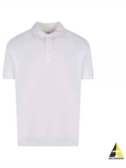 Men's Cotton Piquet Jersey Short Sleeve Polo Shirt White - BOTTEGA VENETA - BALAAN 2