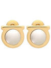 Gancini pearl earrings gold - SALVATORE FERRAGAMO - BALAAN 2