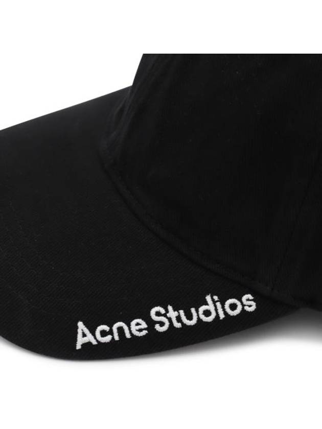 Embroidered Logo Ball Cap Black - ACNE STUDIOS - BALAAN 4