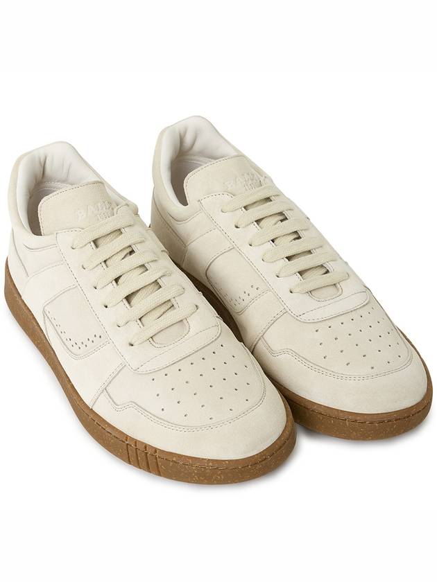 Weky Suede Low-Top Sneakers Off-White - BALLY - BALAAN 4