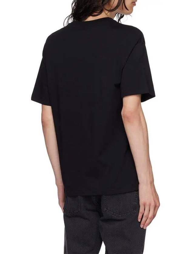 Men's Kyle Logo Print Cotton Jersey Short Sleeve T-Shirt  Black - A.P.C. - BALAAN 4