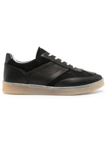 Leather Low Top Sneakers Black - MAISON MARGIELA - BALAAN 1