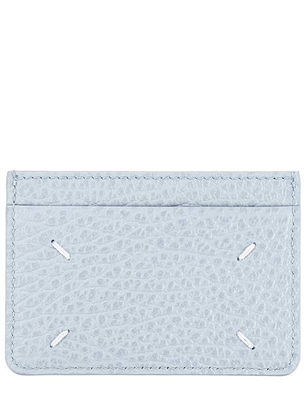 Grain Leather Stitch Card Wallet Pale Blue - MAISON MARGIELA - BALAAN 2